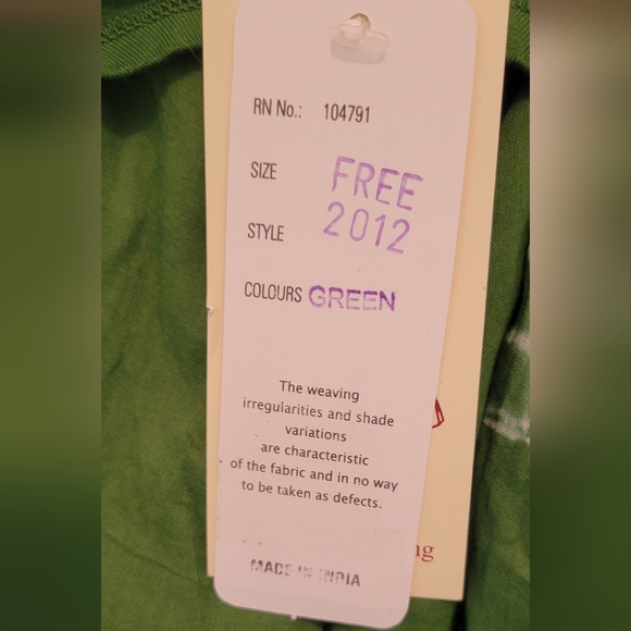 NWT Sakkas Windsong Tie Dye Green/White Two Way Dress Size Free/OS/0-16 - Picture 5 of 8